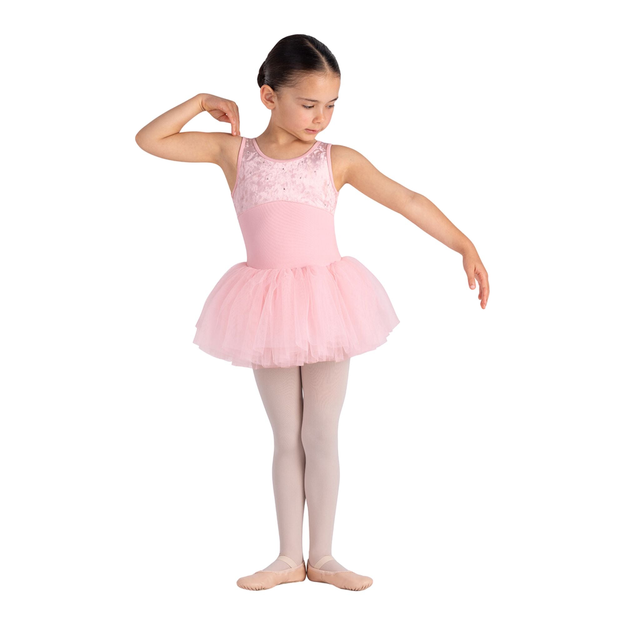 Bloch CL5635 Girls Callie Tutu Leotard Candy Pink Front