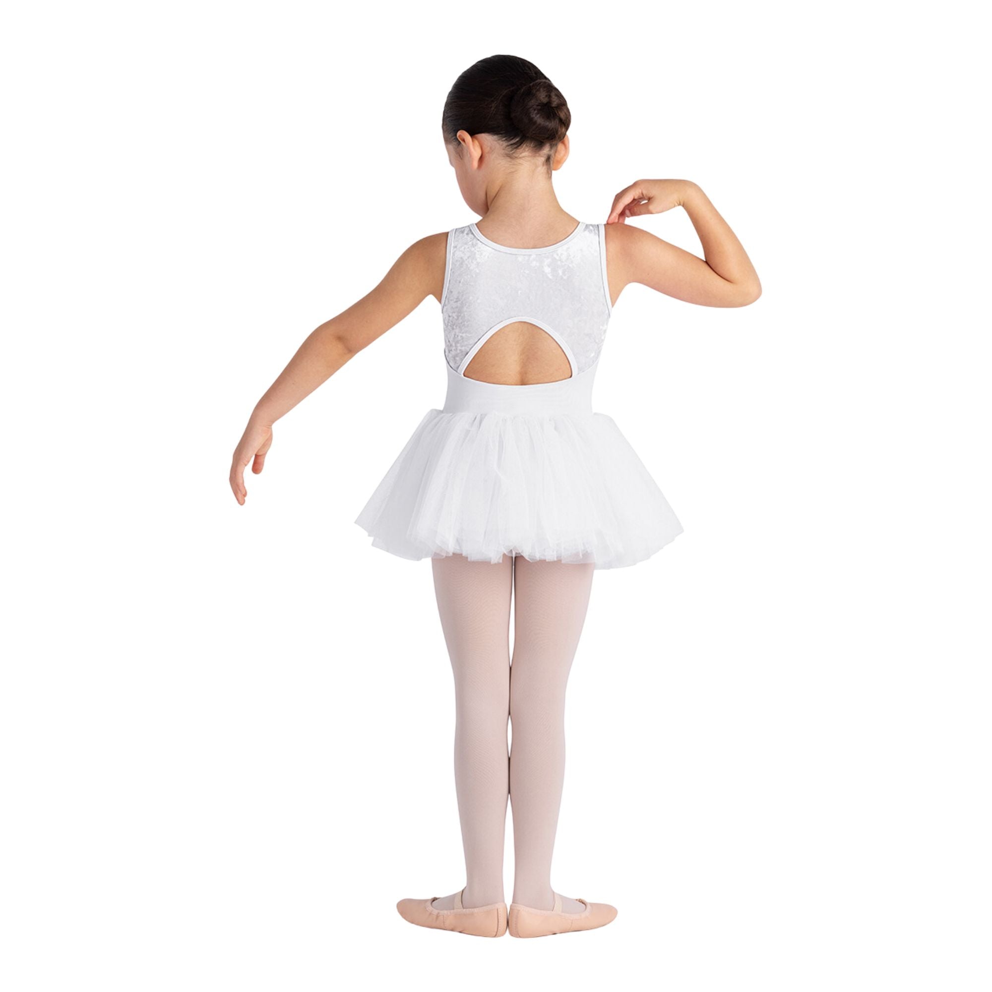 Bloch CL5635 Girls Callie Tutu Leotard Candy White Back
