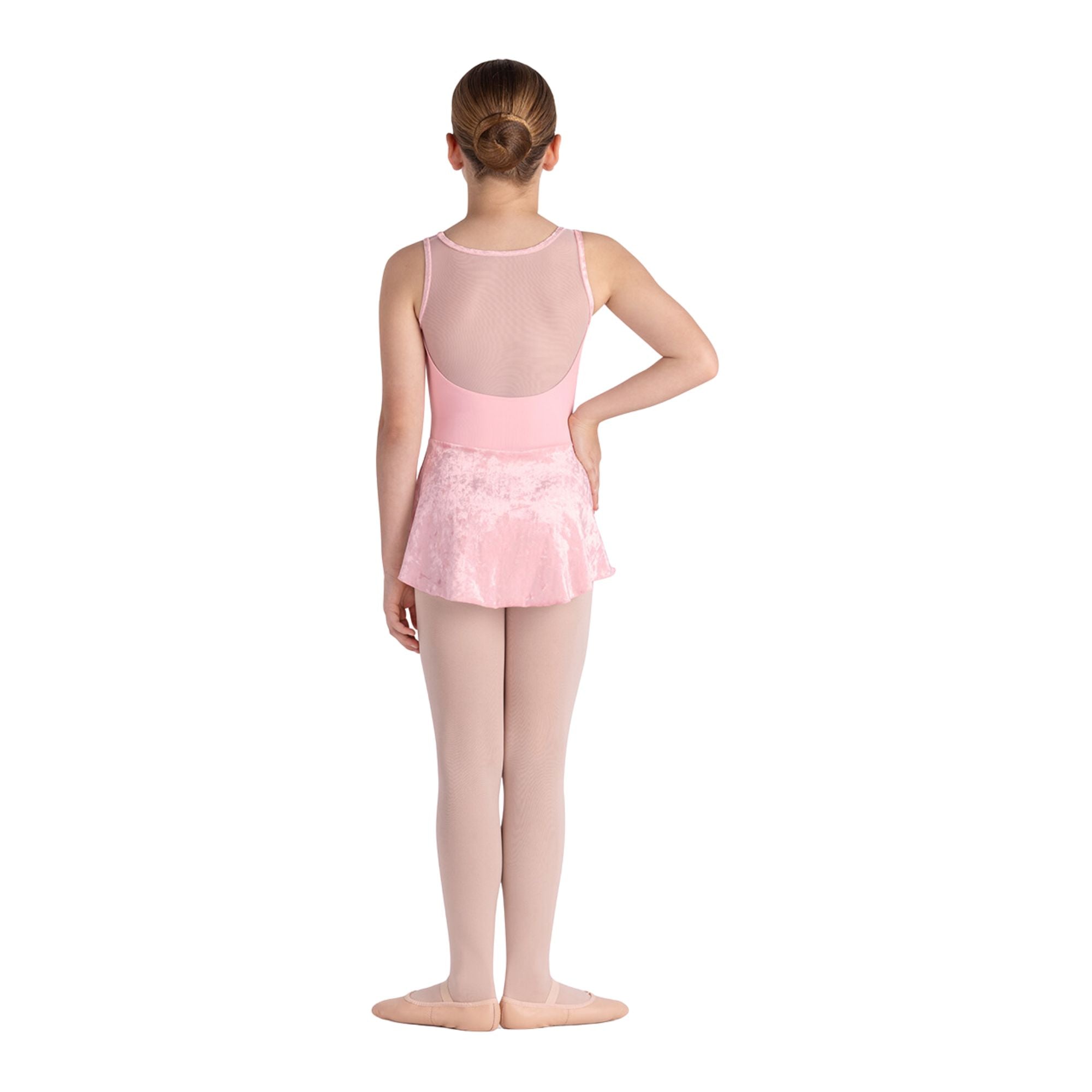 Bloch CL5675 Girls Lulu Skirted Leotard Candy Pink Back