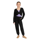 Bloch CZ5229 Girls Reversible Twist Top Black Front