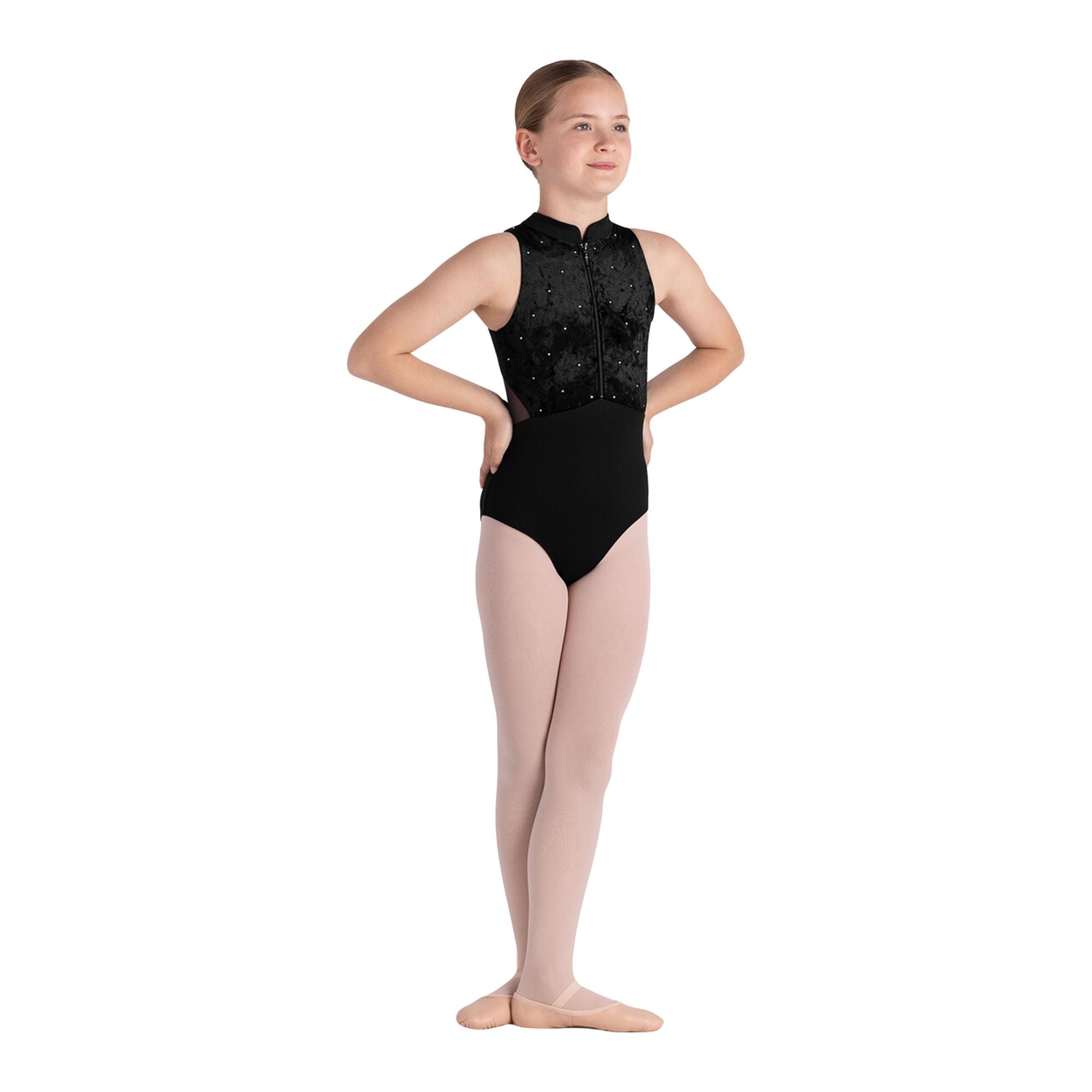 Bloch CL5655 Girls Tanya Leotard Black Front