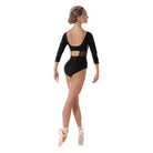 Bloch L4106B Ladies Mesh DTL 34 Sleeve Leotard Black Back