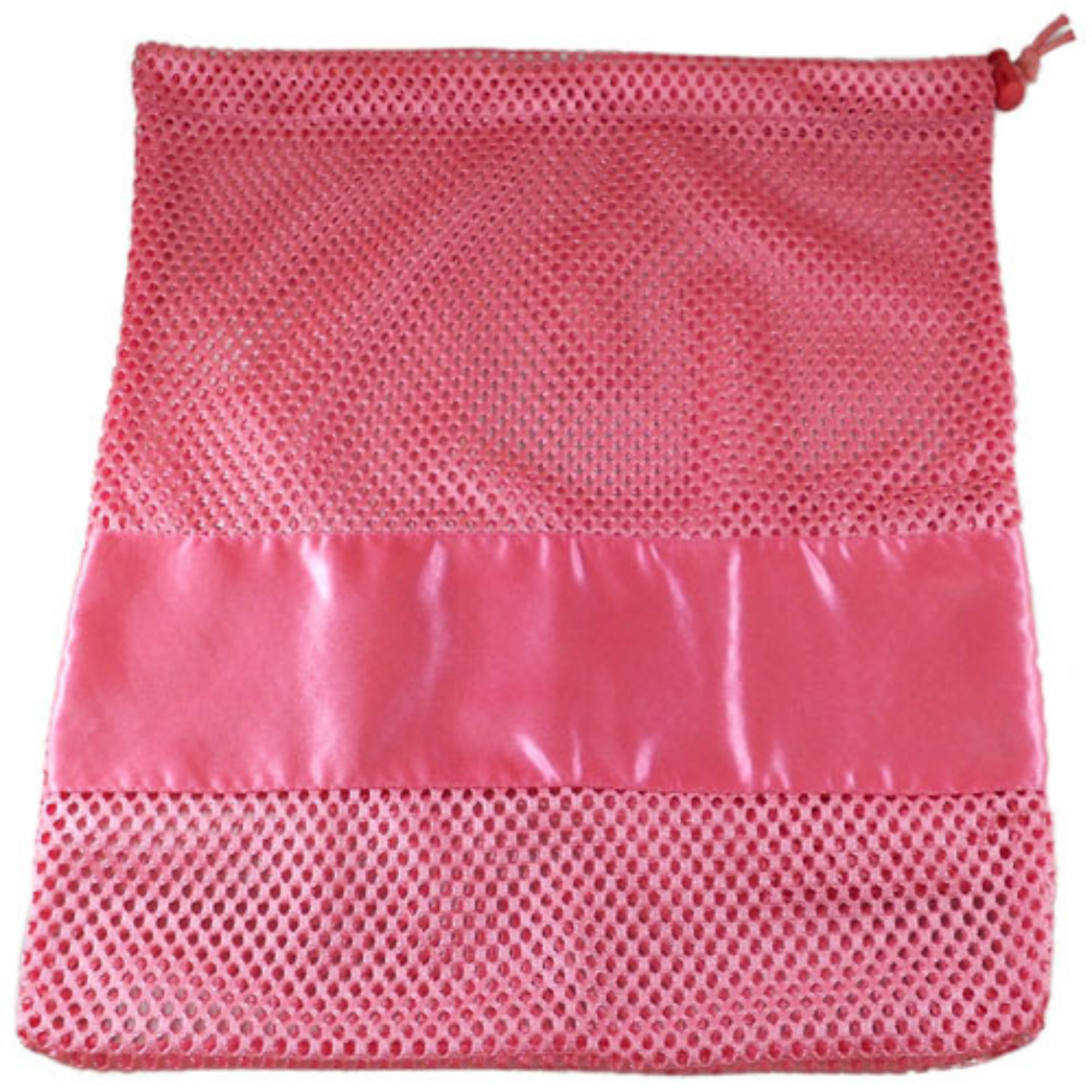 Large Nylon Mesh drawstring Pointe Bag Pillowcase Dark Pink