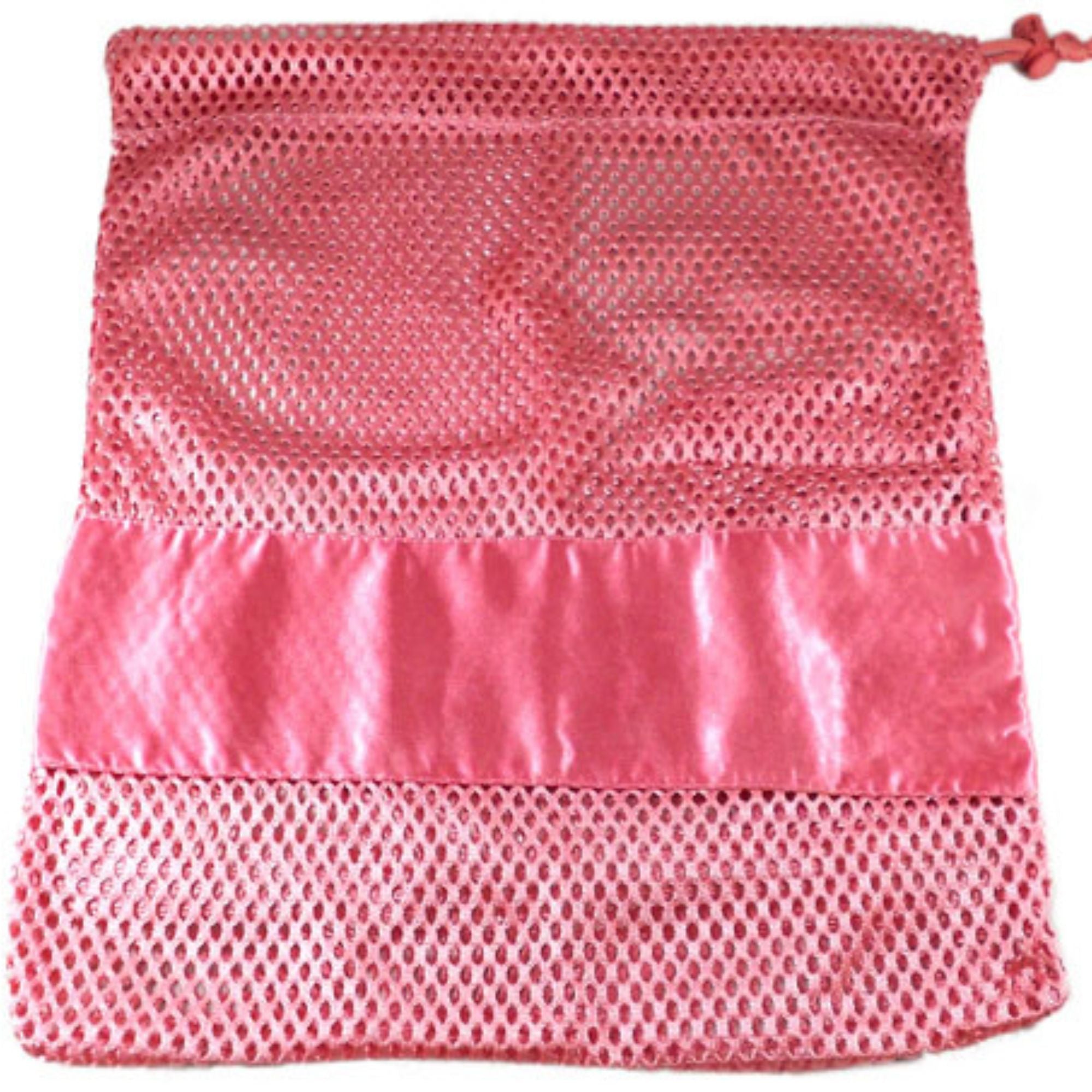 Large Nylon Mesh drawstring Pointe Bag Pillowcase Hot Pink