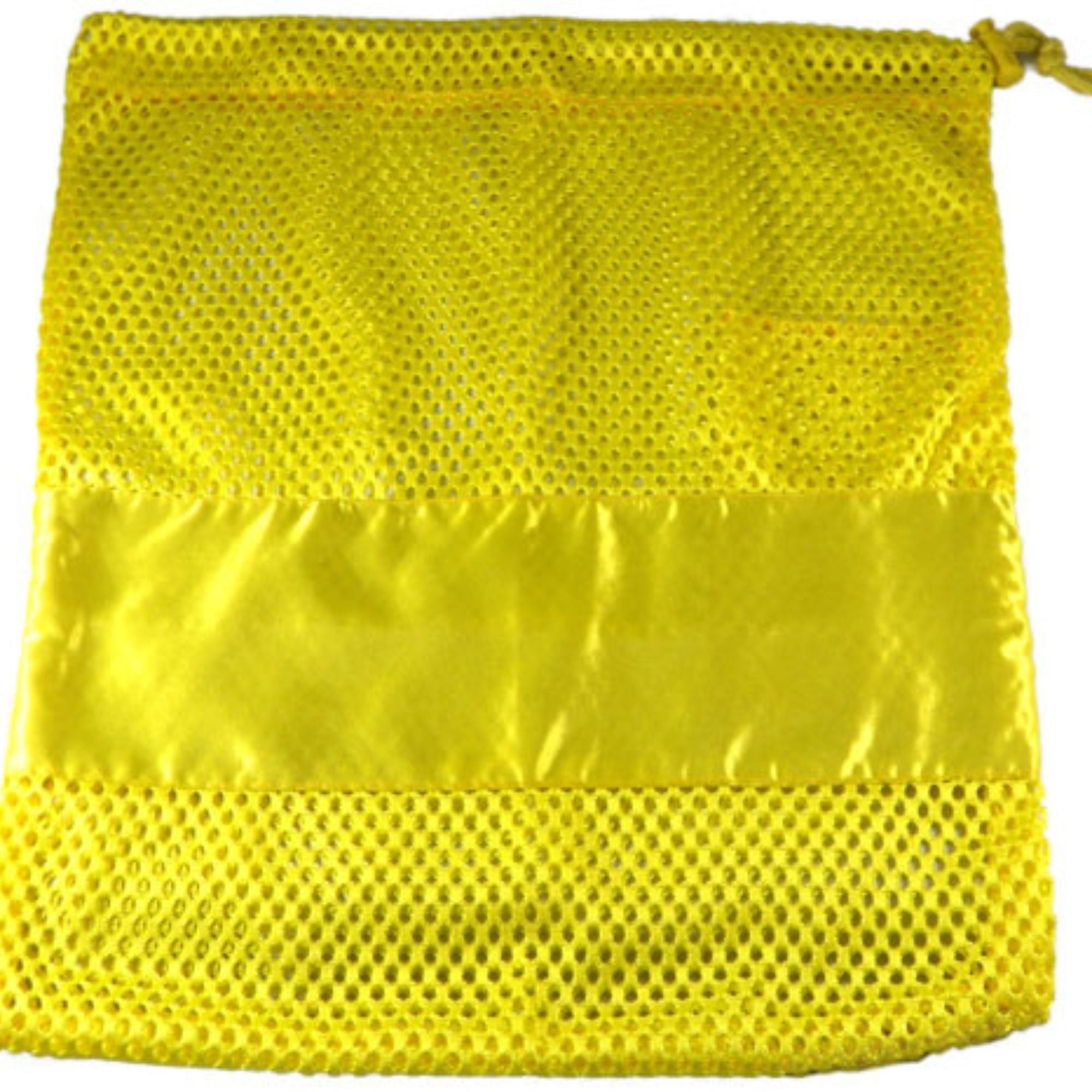 Large Nylon Mesh drawstring Pointe Bag Pillowcase Neon Yellow