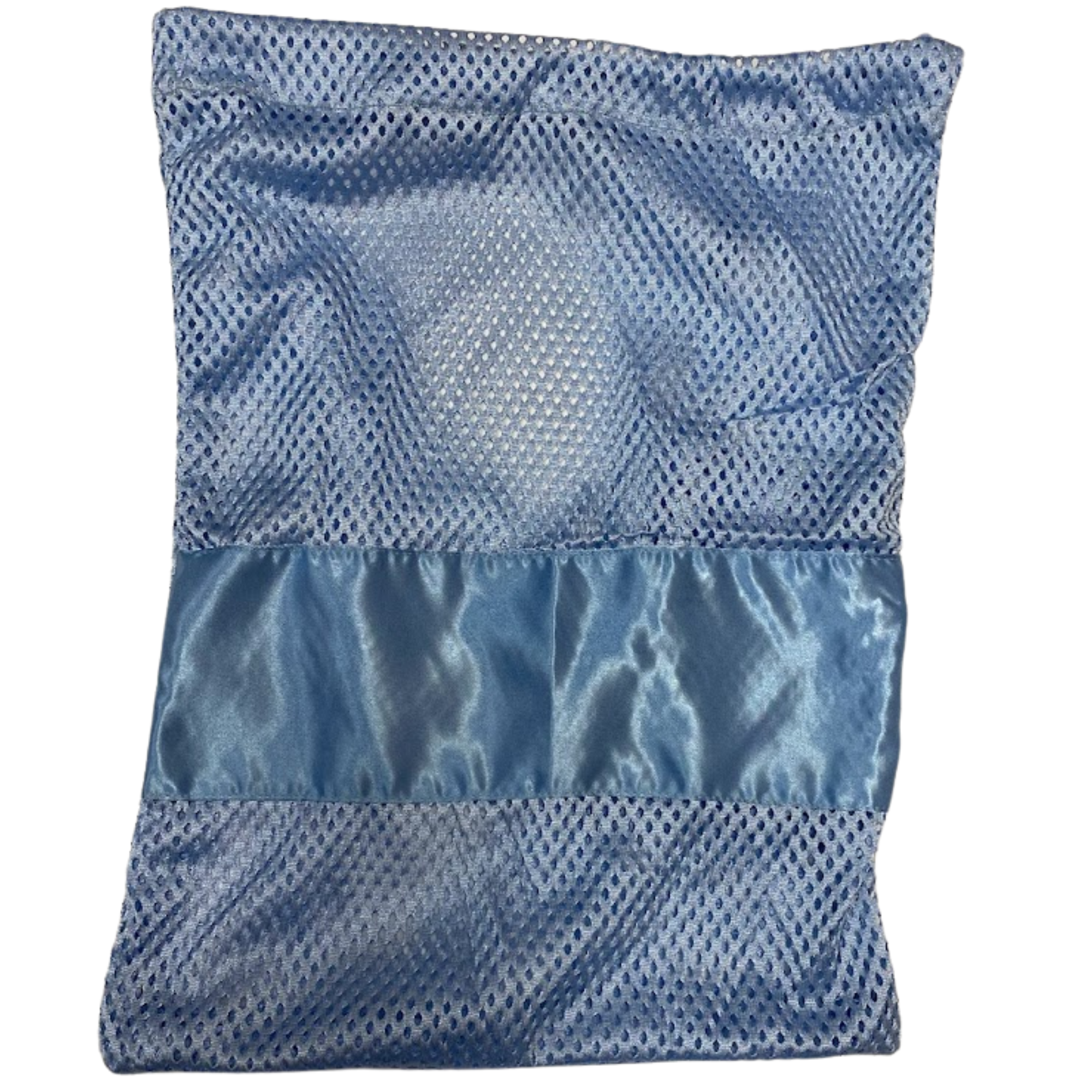 Large Nylon Mesh drawstring Pointe Bag Pillowcase Baby Blue