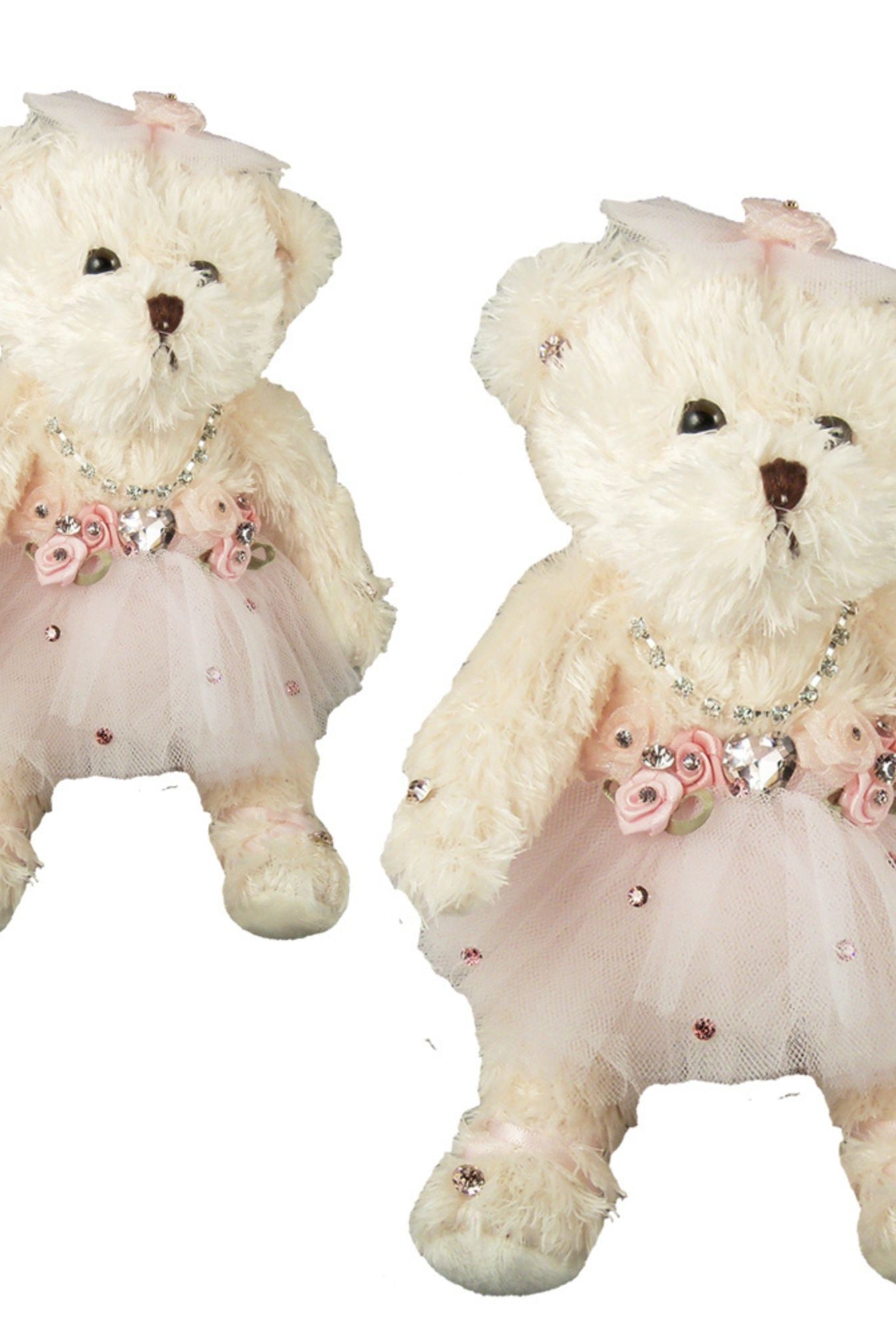 TYVM 77528 Bling Ballerina Bears Keychain 6" Baby Bear 8" Momma Bear