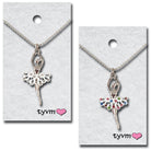 TYVM 79510 Crystal Ballerina Necklace Clear or Rainbow gems